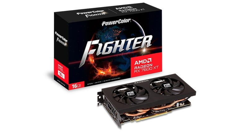 Відеокарта AMD Radeon RX 7600 XT 16GB GDDR6 Fighter PowerColor (RX 7600 XT 16G-F)