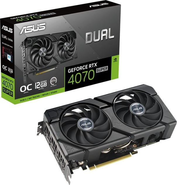 Видеокарта GF RTX 4070 Super 12GB GDDR6X Dual EVO OC Asus (DUAL-RTX4070S-O12G-EVO)