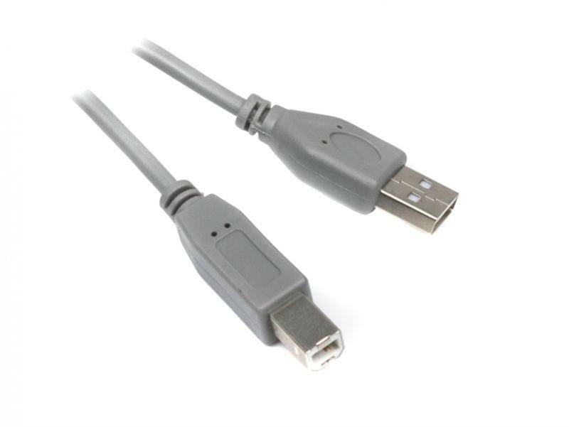 Кабель Maxxter USB - USB Type-B (M/M), 1.8 м, серый (U-AMBM-6G)