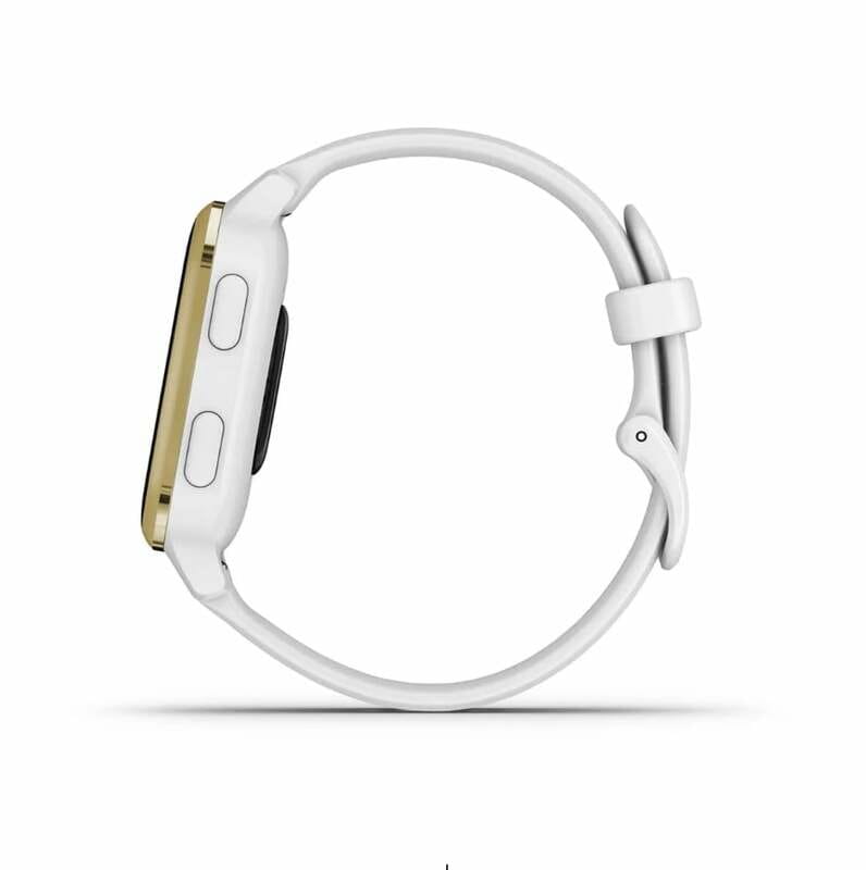 Смарт-часы Garmin Venu Sq 2 Music Light Gold Aluminum Bezel with White Case and Silicone Band (010-02700-81)