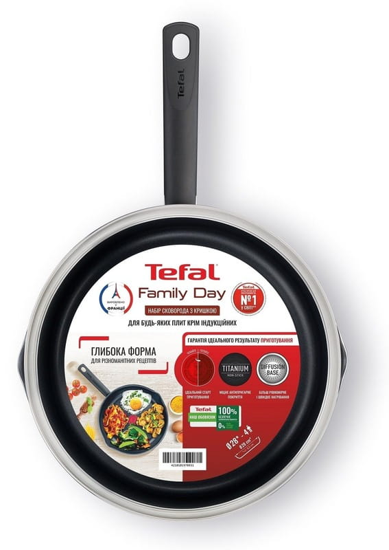 Сковорода з кришкою Tefal Family Day 28 см (B5660653UA)