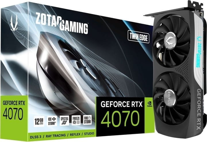 Видеокарта GF RTX 4070 12GB GDDR6X Twin Edge Gaming Zotac (ZT-D40700E-10M)