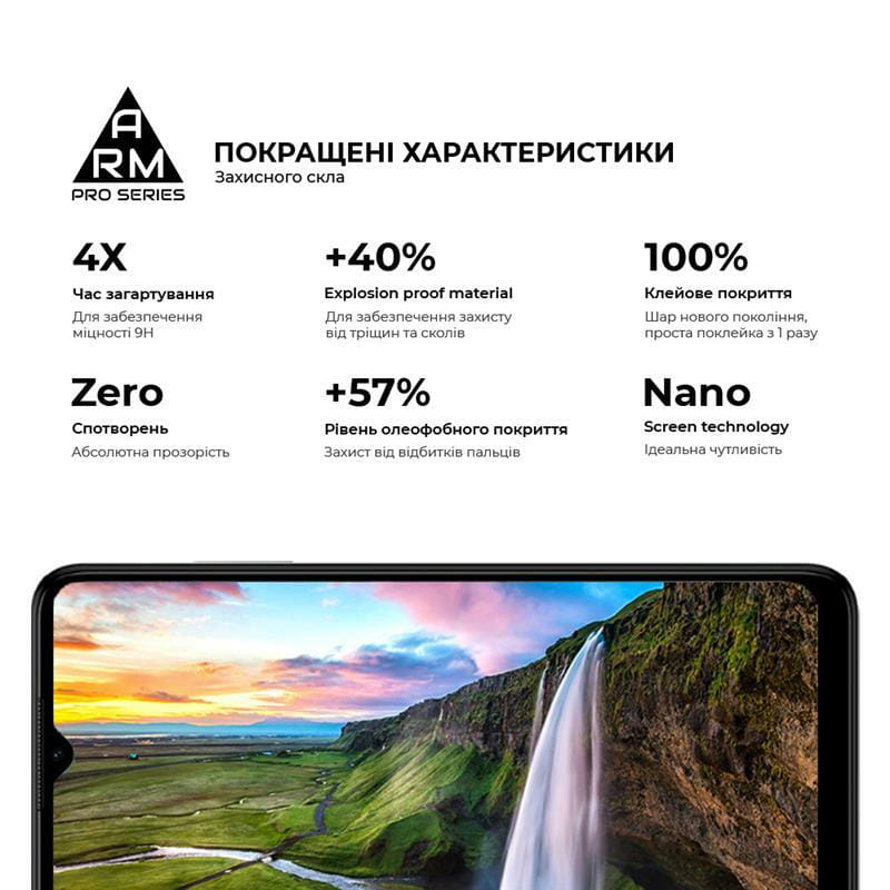 Защитное стекло Armorstandart Pro для Nokia G22 Black (ARM66983)