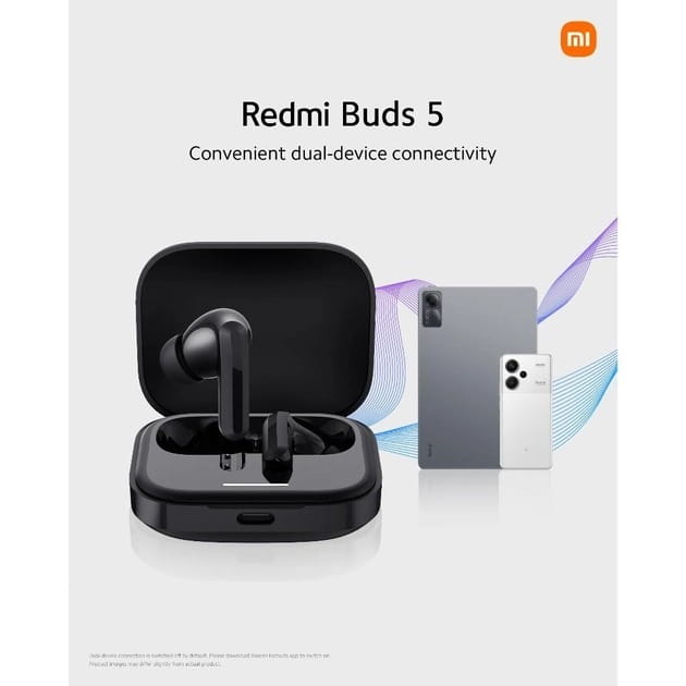 Bluetooth-гарнитура Xiaomi Redmi Buds 5 Black (BHR7627GL)