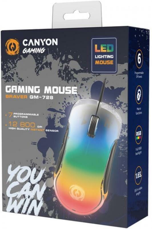Мышь Canyon Braver GM-728 USB Black (CND-SGM728)