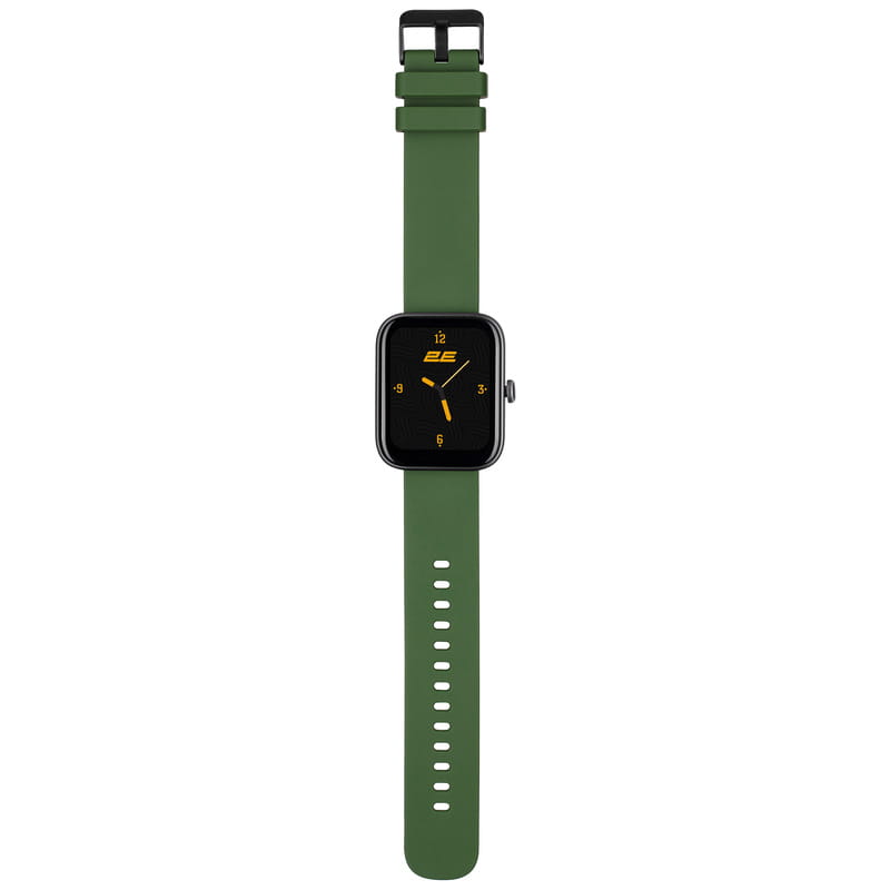 Смарт-часы 2E Alpha SQ Music Edition 46 mm Black/Green (2E-CWW40BKGN)
