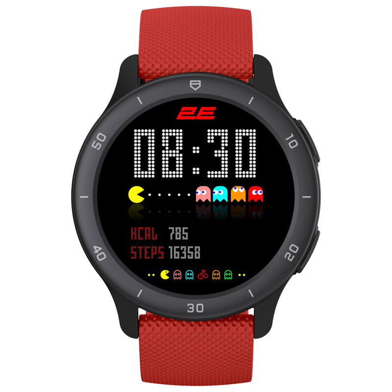 Смарт-годинник 2E Motion GT2 47 mm Black/Red (2E-CWW21BKRD)