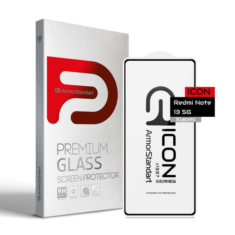 Защитное стекло Armorstandart Pro для Xiaomi Redmi Note 13 5G Black (ARM71876)