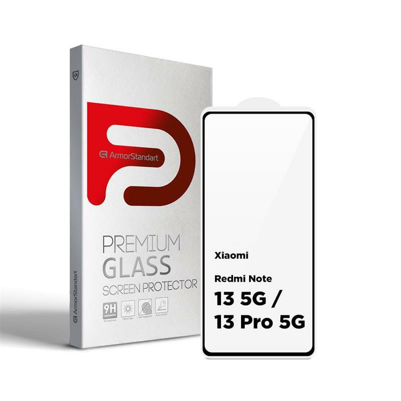 Захисне скло Armorstandart Full Glue для Xiaomi Redmi Note 13 5G/13 Pro 5G Black (ARM74630)