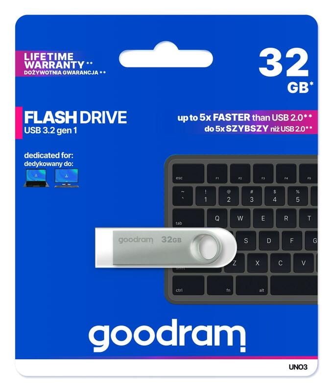 Флеш-накопичувач USB3.2 32GB Goodram UNO3 (UNO3-0320S0R11)