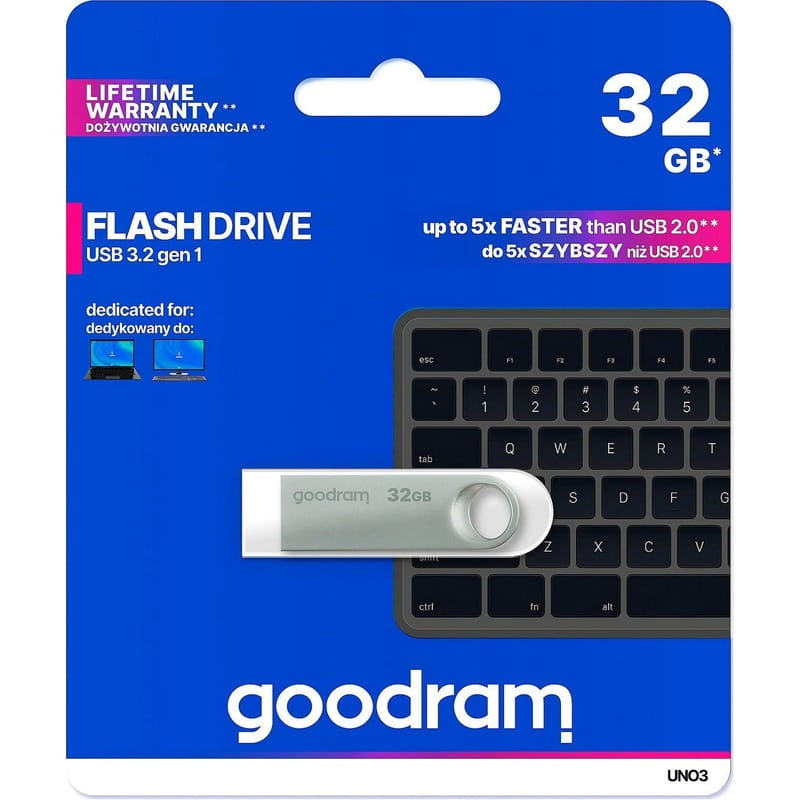 Флеш-накопитель USB3.2 32GB Goodram UNO3 (UNO3-0320S0R11)