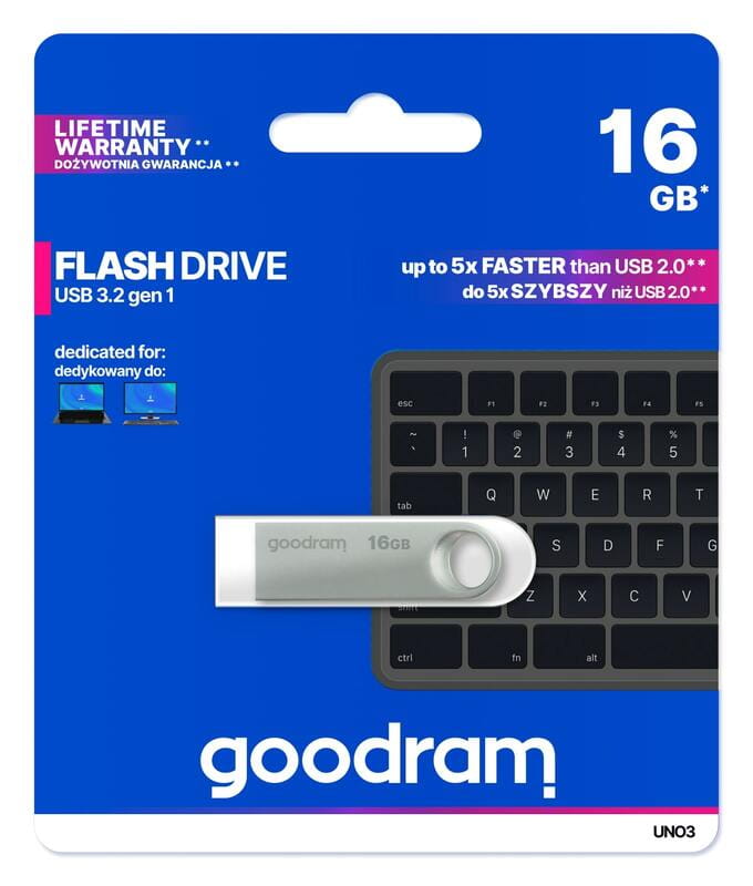 Флеш-накопитель USB3.2 16GB Goodram UNO3 (UNO3-0160S0R11)