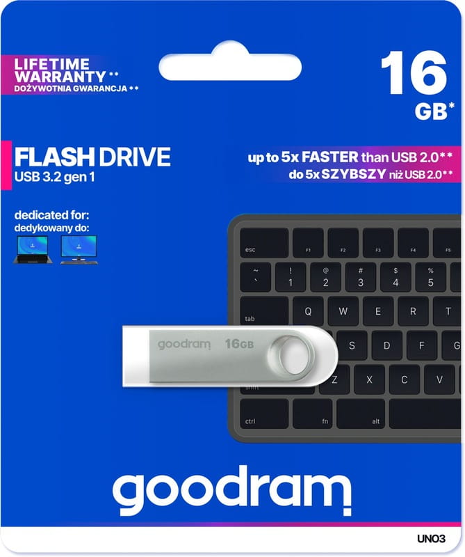 Флеш-накопитель USB3.2 16GB Goodram UNO3 (UNO3-0160S0R11)