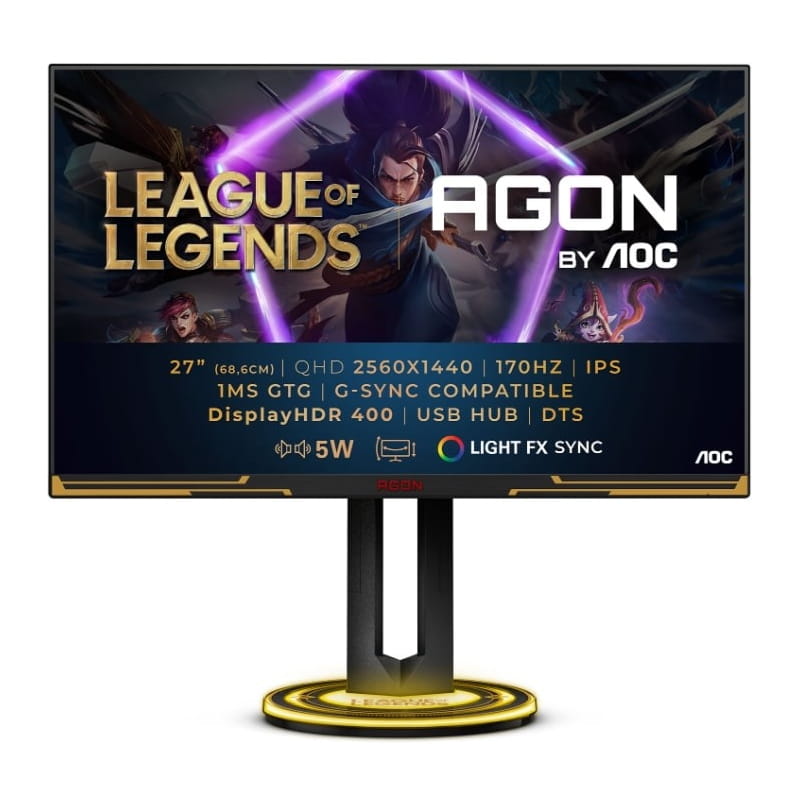 Монiтор AOC 27" Agon League of Legends AG275QXL IPS Black/Gold 170Hz