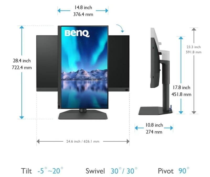 Монитор BenQ 27" SW272U (9H.LLFLB.QBE) IPS Black