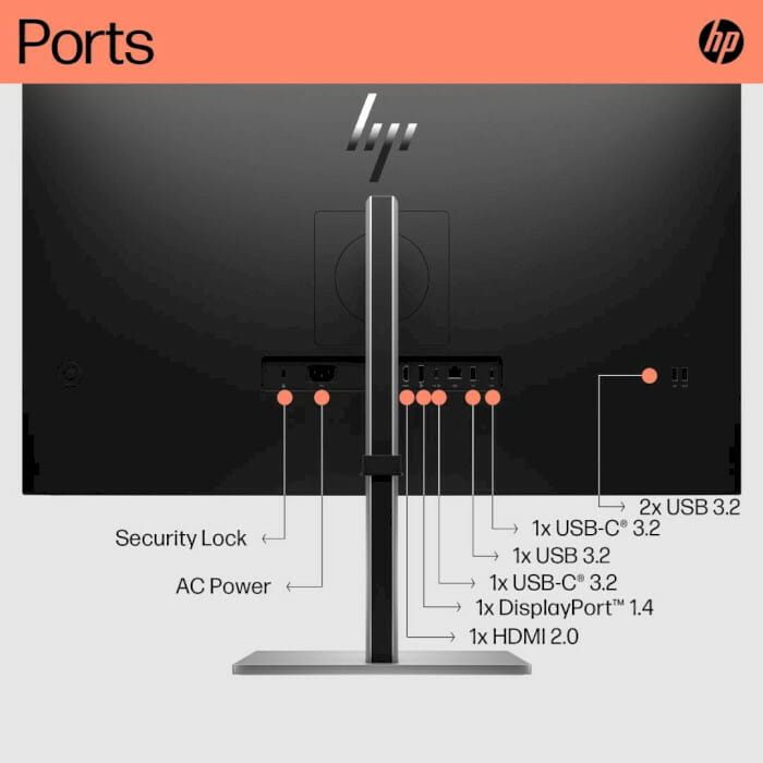 Монiтор HP 31.5" E32K G5 (6N4D6AA) IPS Black/Silver