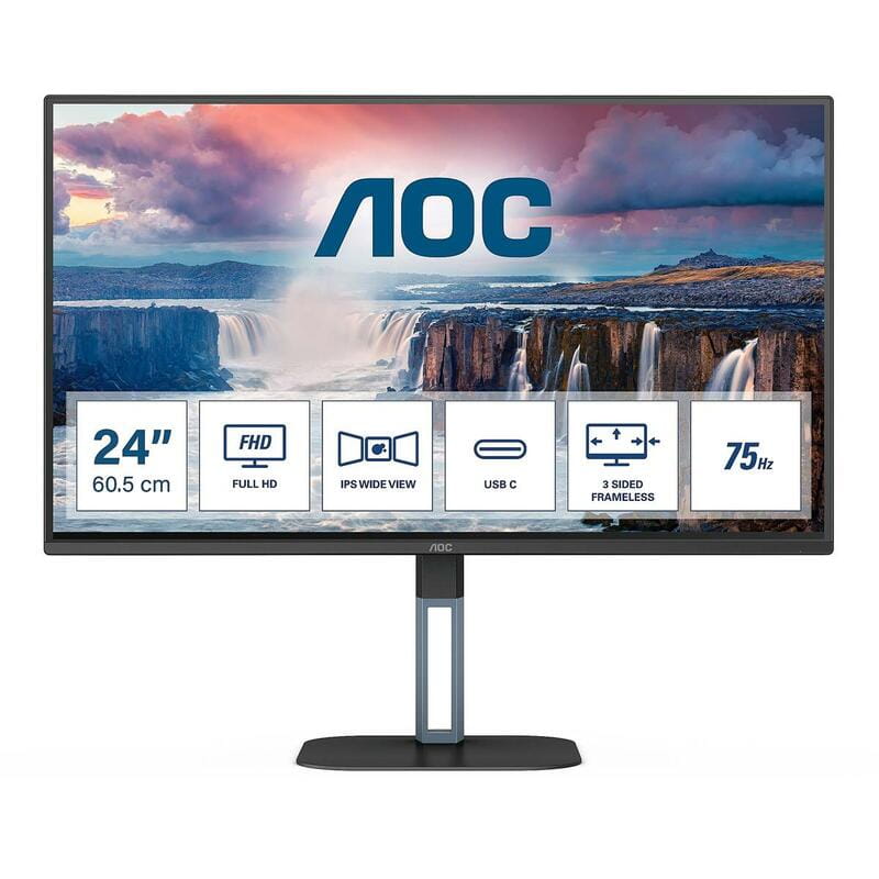 Монітор AOC 23.8" 24V5CE/BK IPS Black