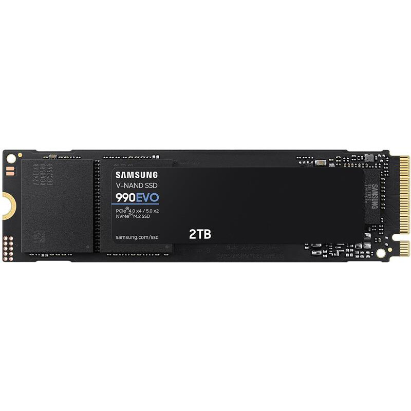 Накопичувач SSD  2ТB Samsung 990 EVO M.2 2280 PCIe 5.0 x4 NVMe V-NAND TLC (MZ-V9E2T0BW)