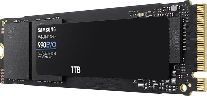 Накопичувач SSD  1ТB Samsung 990 EVO M.2 2280 PCIe 5.0 x4 NVMe V-NAND TLC (MZ-V9E1T0BW)