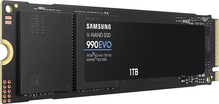 Накопичувач SSD  1ТB Samsung 990 EVO M.2 2280 PCIe 5.0 x4 NVMe V-NAND TLC (MZ-V9E1T0BW)