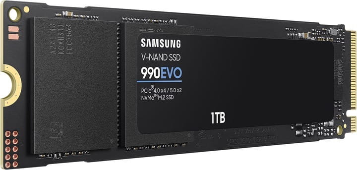 Накопитель SSD  1ТB Samsung 990 EVO M.2 2280 PCIe 5.0 x4 NVMe V-NAND TLC (MZ-V9E1T0BW)