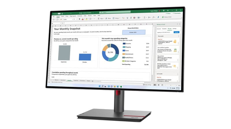 Монiтор Lenovo 27" ThinkVision P27h-30 (63A1GAT1UA) IPS Black