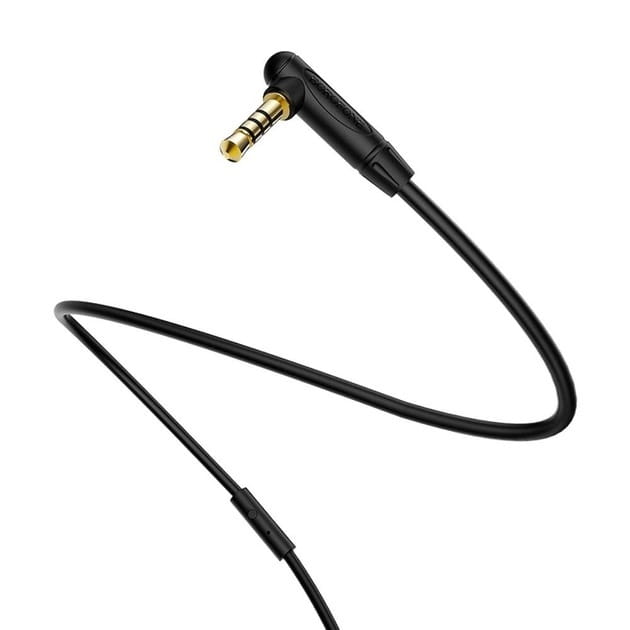 Аудио-кабель Borofone BL5 3.5 мм - 3.5 мм (M/M), 1 м, угловой, серый (BL5G)