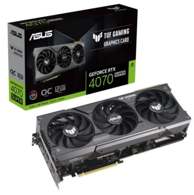 Видеокарта GF RTX 4070 Super 12GB GDDR6X TUF Gaming OC Asus (TUF-RTX4070S-O12G-GAMING)