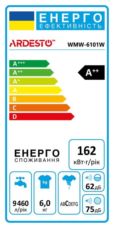 Пральна машина Ardesto WMW-6101W