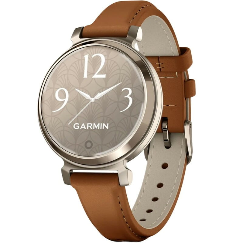 Смарт-годинник Garmin Lily 2 Cream Gold with Tan Leather Band (010-02839-60)