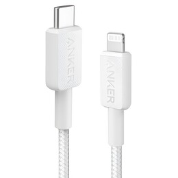 Кабель Anker 322 USB-C - Lightning, 0.9 м, White (A81B5H21/A81B5G21)