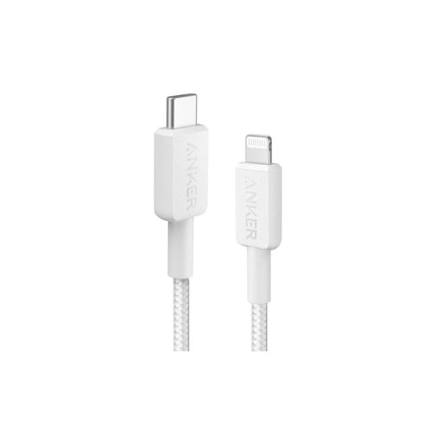 Кабель Anker 322 USB-C - Lightning, 0.9м, White (A81B5H21/A81B5G21)