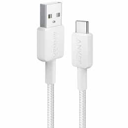 Кабель Anker 322 USB-A - USB-C, 0.9м, White (A81H5H21/A81H5G21)