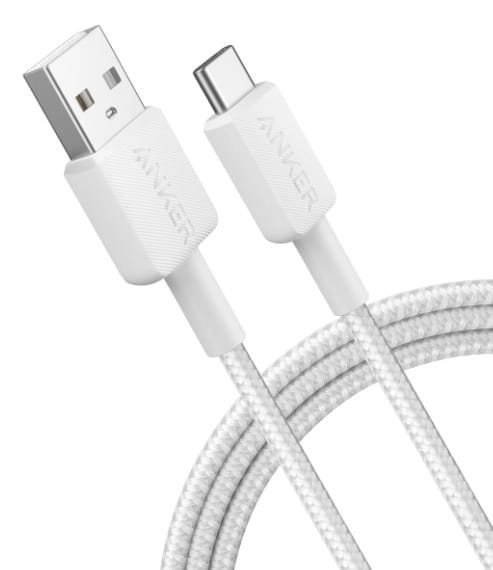 Кабель Anker 322 USB-A - USB-C, 0.9м, White (A81H5H21/A81H5G21)