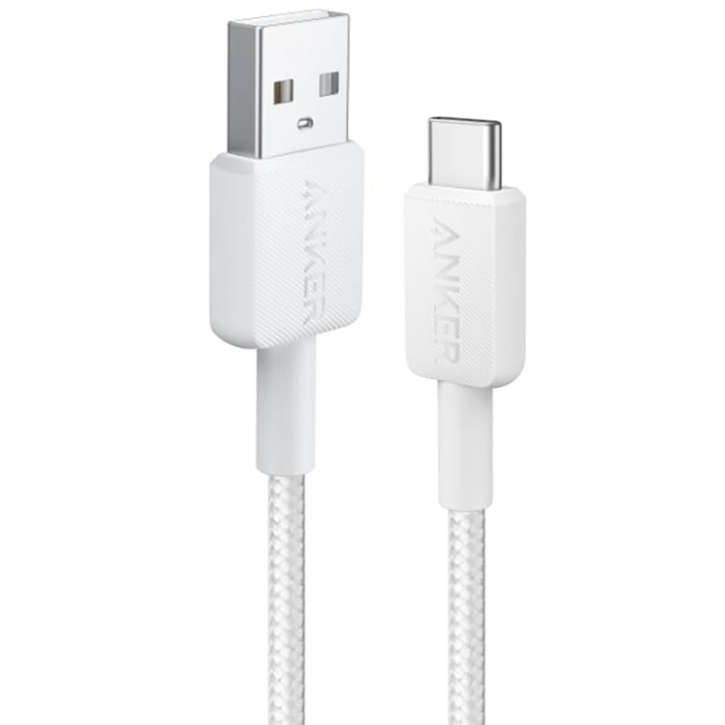 Кабель Anker 322 USB-A - USB-C, 0.9м, White (A81H5H21/A81H5G21)