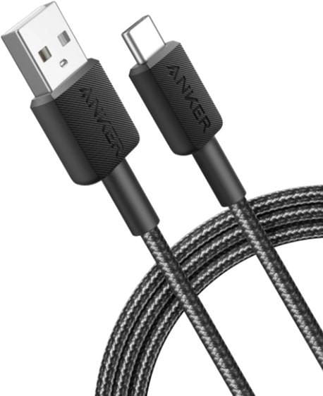 Кабель Anker 322 USB-A - USB-C, 0.9м, Black (A81H5G11)