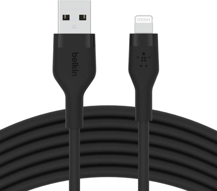 Кабель Belkin Boost Up Charge Flex USB - Lightning (M/M), 2 м, Black (CAA008BT2MBK)