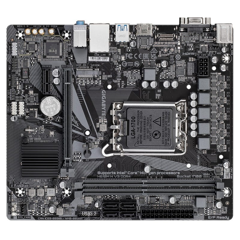 Материнская плата Gigabyte H610M H V3 DDR4 Socket 1700