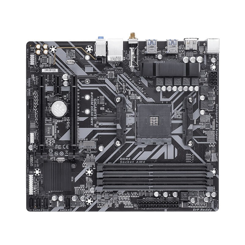 Материнская плата Gigabyte B450M DS3H WiFi  Socket AM4