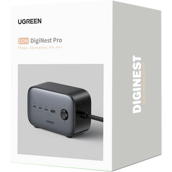 Зарядное устройство Ugreen DigiNest Pro CD270 GaN 100W Gray (60167)