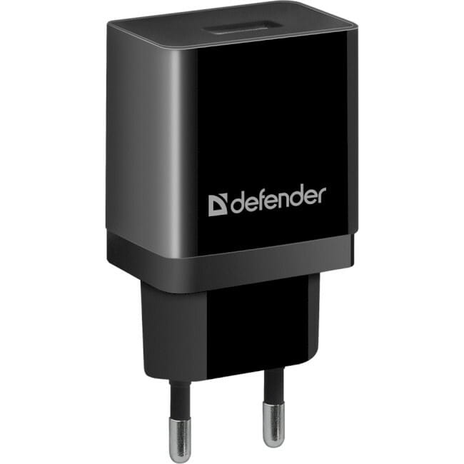 Мережевий зарядний пристрій Defender EPA-10 (1xUSB 2.1А) Black (83572)