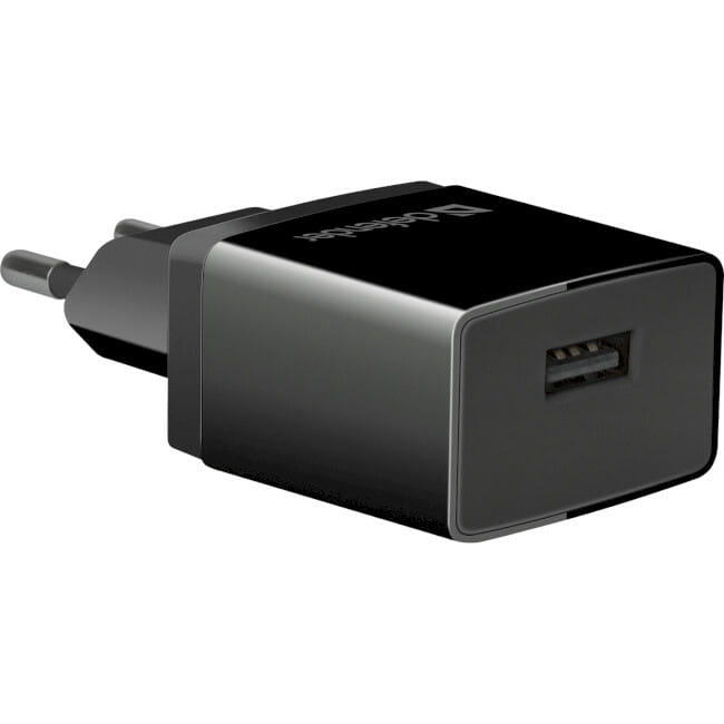 Мережевий зарядний пристрій Defender EPA-10 (1xUSB 2.1А) Black (83572)