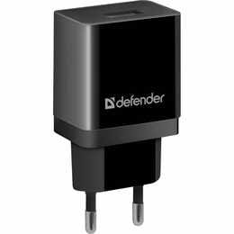 Мережевий зарядний пристрій Defender EPA-10 (1xUSB 2.1А) Black (83572)