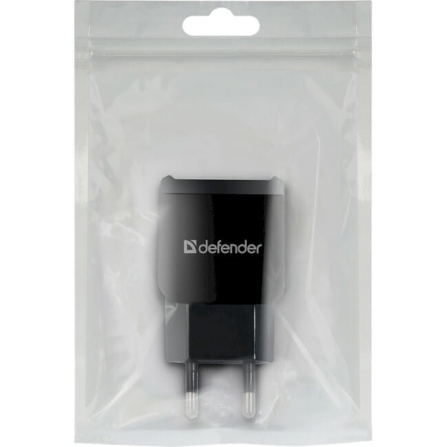 Мережевий зарядний пристрій Defender EPA-13 (2xUSB 2.1А) Black (83840)