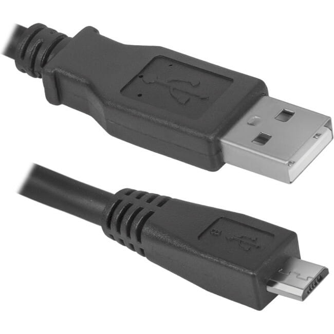 Сетевое зарядное устройство Defender UPC-11 (1xUSB 2.1А) + кабель micro USB 1 м Black (83556)