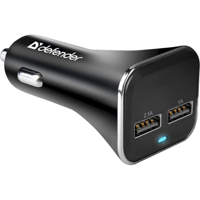 Автомобильное зарядное устройство Defender UCA-31 (2хUSB) Black (83597)