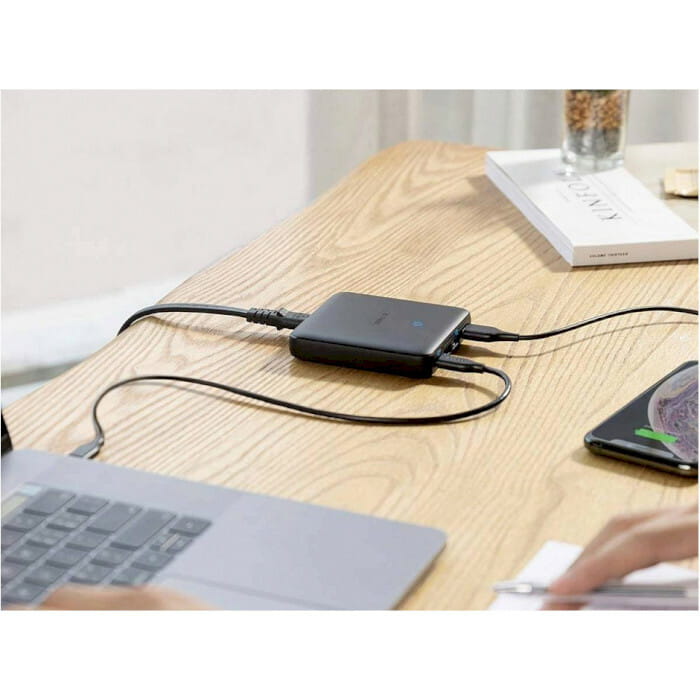 Сетевое зарядное устройство Anker PowerPort Atom III Slim Black, 45W USB Type-C + 20 W USB (A2045G11/A2045L11)