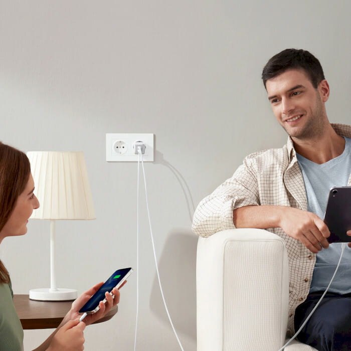 Сетевое зарядное устройство Anker PowerPort 521 Nano Pro White, 40 W, 2хUSB Type-C (A2038G21)