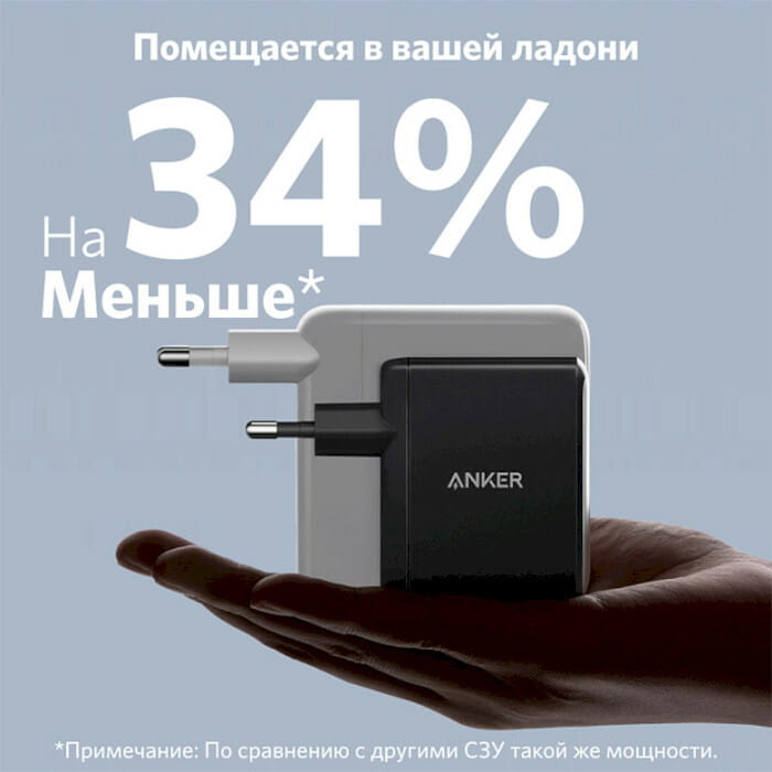 Мережевий зарядний пристрій Anker PowerPort 736 Nano II Black, GaN 100W (A2145G11)