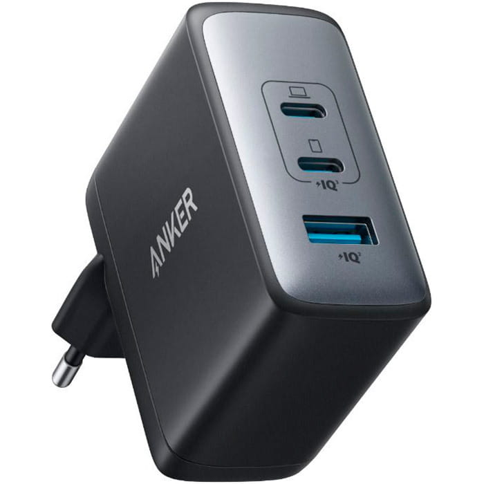 Мережевий зарядний пристрій Anker PowerPort 736 Nano II Black, GaN 100W (A2145G11)